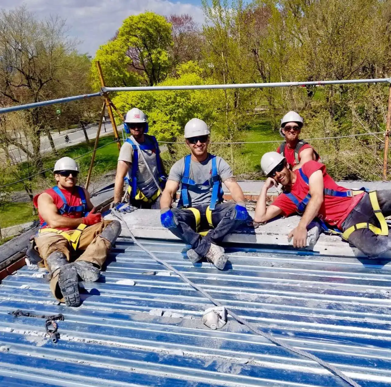 The Alter Phase Roofing Contracting crew on a roof in Staten Island