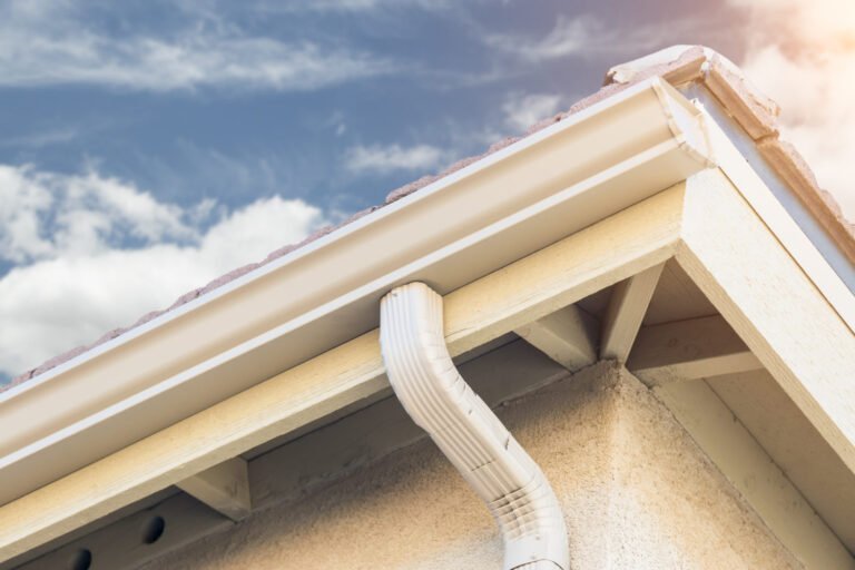 Seamless gutter installation on a Staten Island home