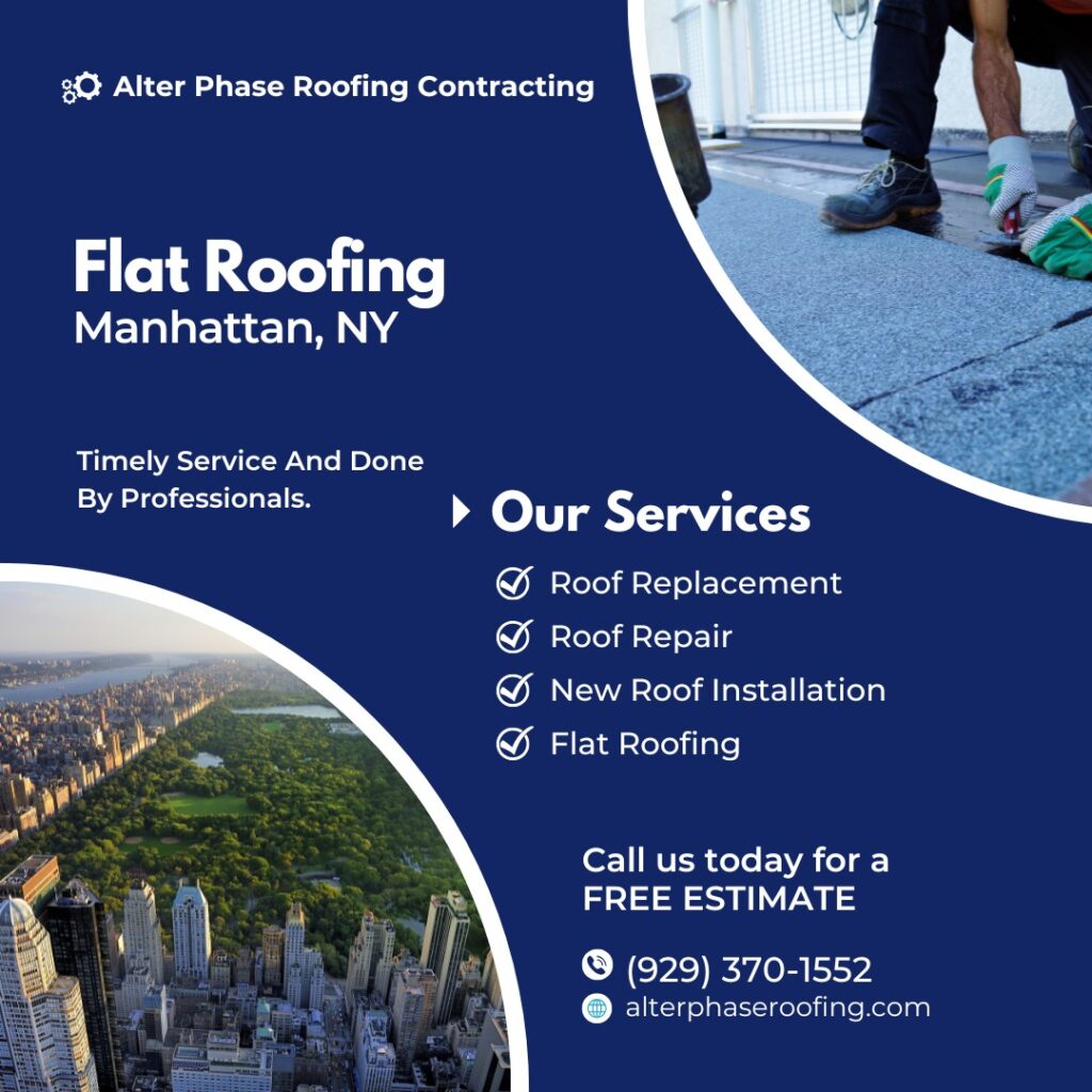 Flat Roofing Manhattan, NY, Flat Roof Repair & Flat Roof Replacement by Alter Phase Roofing