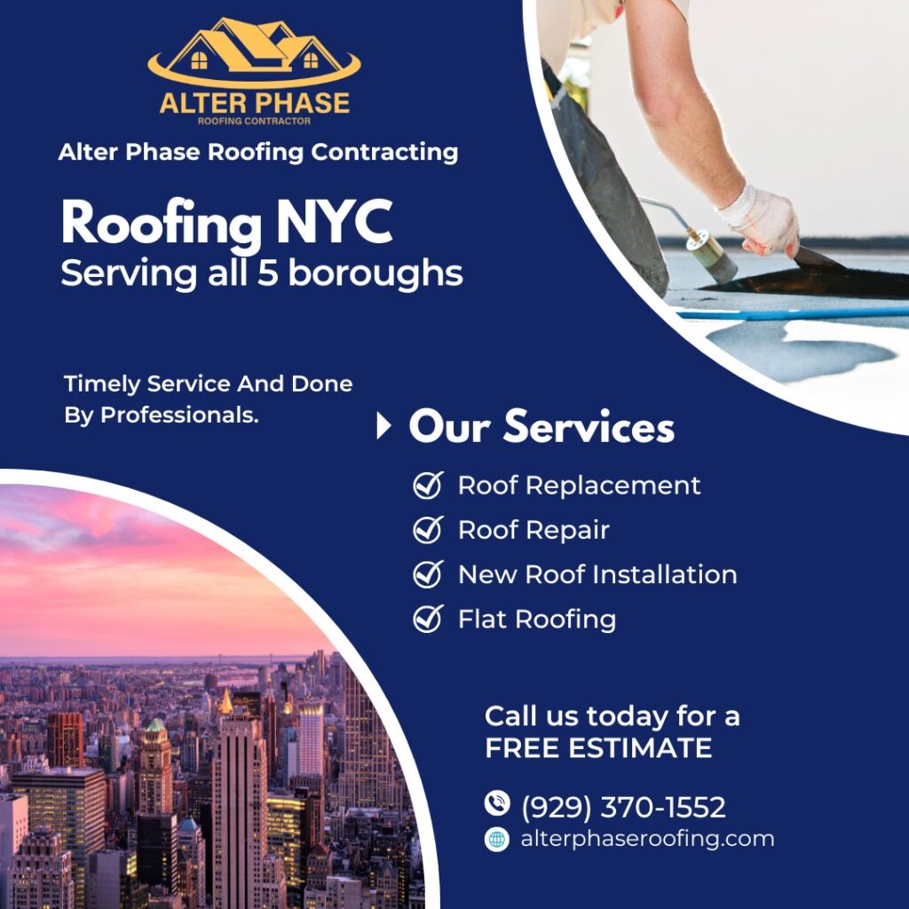 Roofing NYC: Roof Repair, Roof Replacement, Roof Installation, Roof Maintenance and more by Alter Phase Roofing