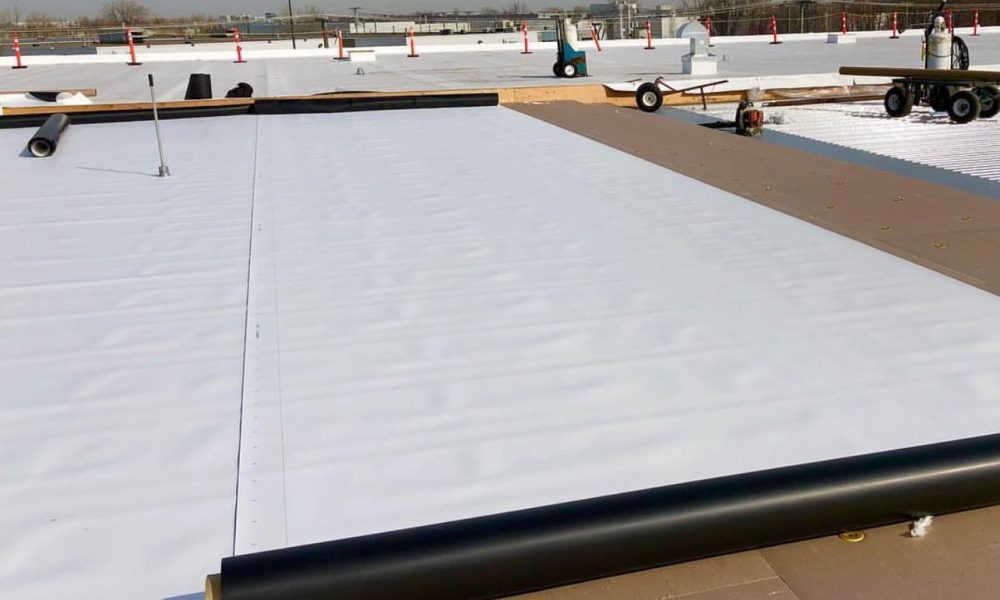 TPO Roof Install work-in-progress by Alter Phase Roofing in 11209 Brooklyn, NY